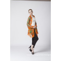 Geometry Pattern with Multicolor Silk Modal Scarf